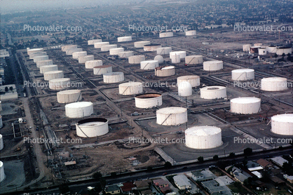 Oil Storage Tanks, Arco Refinery, city of Carson