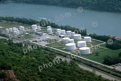 Oil Storage Tanks, Kentucky, near Cincinnati 