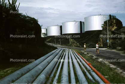 Oil Storage Holding Tanks, Pipes, Koora sah, Caracas, Venezuela