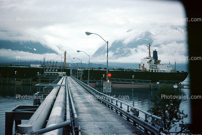 Oil Tanker Ship, Pier, Loading, Valdez Marine Terminal, Alaska Pipeline