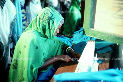 Woman, female, Sewing Machine