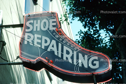 Shoe Repairing, Neon Sign, MRO