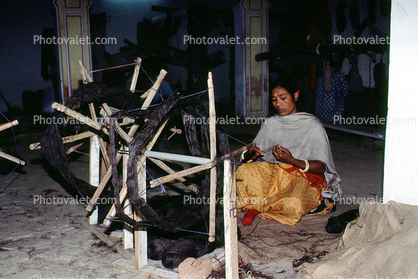 Weaving Looms, Woman, India