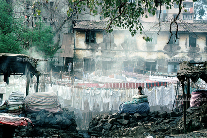 Drying Clothes, Laundry, Mumbai (Bombay), India