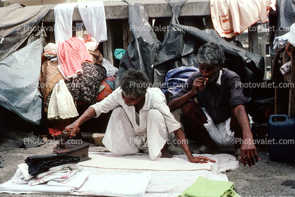 Ironing Clothes, Laundry, Mumbai (Bombay), India