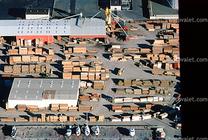 Stacks of Lumber, Docks, Harbor, Port, Richmond, California