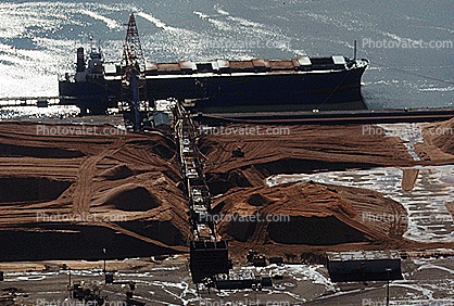 Sawdust, Crane, dock, harbor, port, conveyer belts, Coos Bay