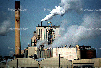 Smokey Lumber Mill, smoke, air pollution, soot, buildings