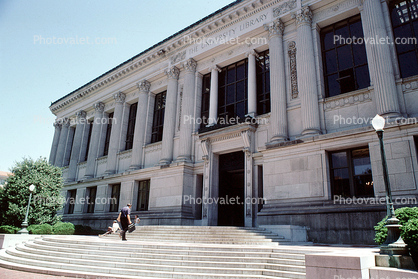 Building, steps, columns, University Library