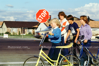 STOP, Crosswalk Safety, stingray bicycle