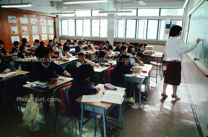 Teacher Teaching in Classroom, Students, instruction, Taipei, Taiwan