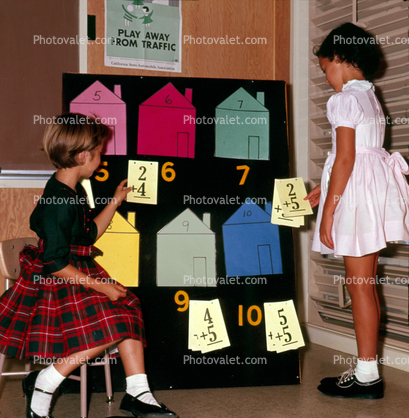 Girls, dress, Classroom, 1960s