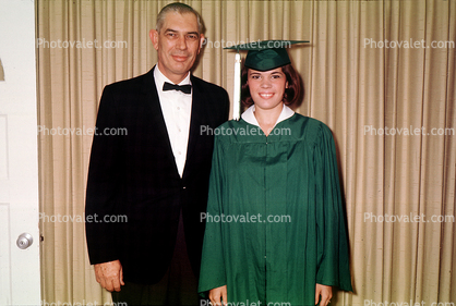 Graduation Day, Cap and Gown, Father, Daughter