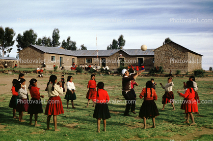 Playing on the Playground, Isla Taquile, Lake Titicaca, Peru