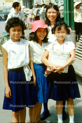 Girls, Taiwan, Schoolgirls, smiles, smiling