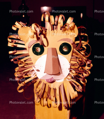 Paper Lion, cute, mane, face, comical, funny, cartoon