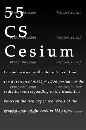 Cesium 55, Cs