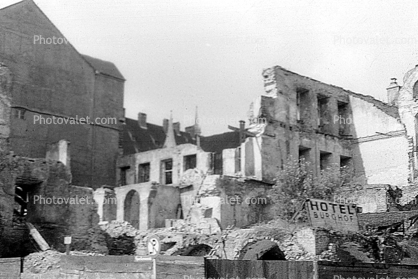 Bombed out buildings, Hotel Burghof