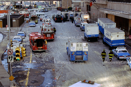 Police, Firetruck, Emergency Vehicles, 1993 World Trade Center bombing, February 26, 1993