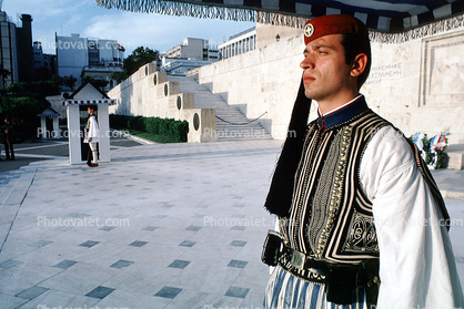 Evzon, Presidential Guard, Tomb of the Unknown Soldier, Athens
