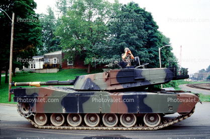 Abrams M1 Tank on Street Training Excercise 