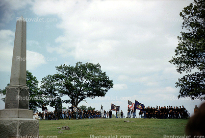 Obelisk, Monument, Soldiers, Color Guard, Infantry, Gettysburg, Civil War