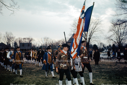 Color Guard, Yorkstown, Revolutionary War, American Revolution, War of Independence, History, Historical, Infantry, soldiers, musket, gun, firepower