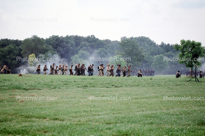 smoke, soldiers, Rifle, infantry, battle, Civil War