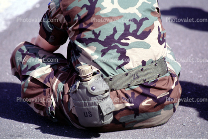 Water Canteen, camouflage uniform