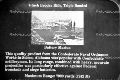 7-Inch Brooke Rifle, Triple Banded Cannon, Morris Island, Civil War, Artillery, gun, coastal defense, coast