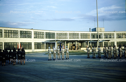 Retreat Parade, Camp Zama, Sagamihara, in Kanagawa Prefecture, Japan, 1940s