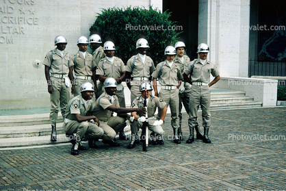 Soldiers, Silver Helmets, Rifles, uniform, men, males, Oahu