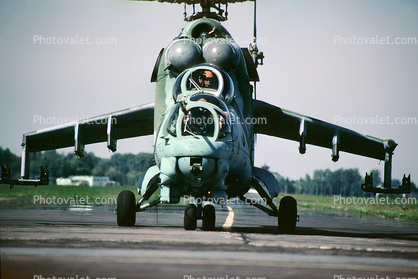 Mil Mi-24 Hind Helicopter head-on