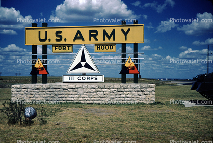 Fort Hood Entrance Sign, 1950s