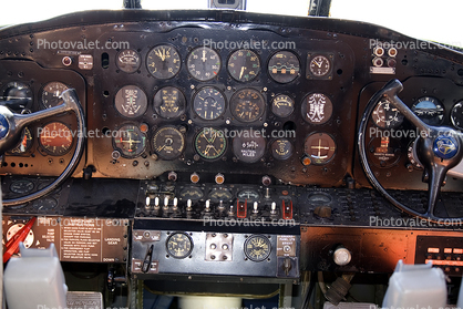 Grumman U-16 Cockpit, US Coast Guard, steering wheels, pedals