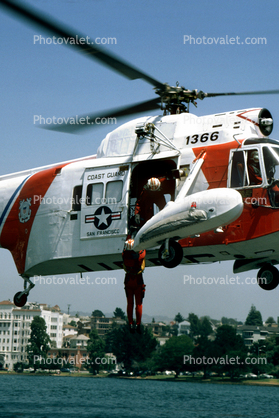 1366, Sikorsky HH-52A 'Seaguard', S-62C, Lake Merritt, Downtown Oakland, USCG