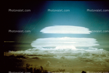 Mushroom Cloud, Thermonuclear Explosion, Dry Fuel Hydrogen Bomb, Bikini Atoll, Marshall Islands, March 1, 1954
