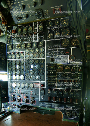 flight engineers station, KC-97 cockpit, Castle Air Force Base