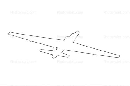 U-2S Outline, Line Drawing