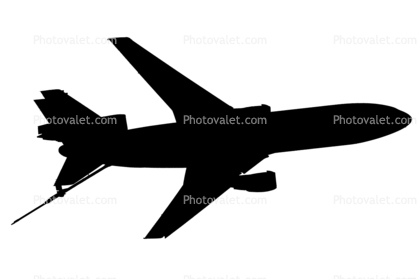 KC-10A Extender silhouette, Refueling Probe extended, shape