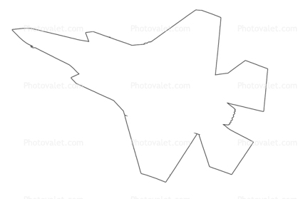 F-35A Lightning II line drawing, outline, shape, Planform