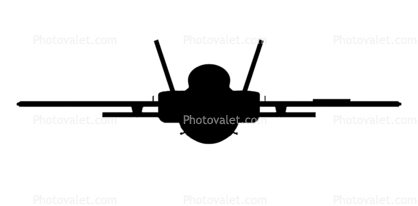Boeing/Saab T-X advanced jet trainer silhouette drawing, outline, shape