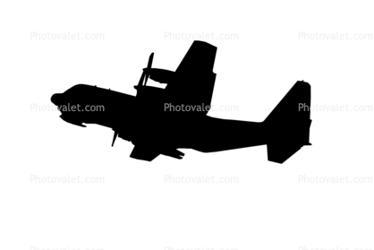 LC-130 Skibird silhouette, shape, ski