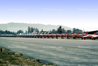 Line-up of Airshow Jets