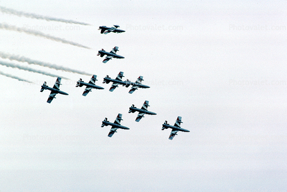 Smoke Trails, Aermacchi MB-339, flight, Airborne, formation flying, Abbotsford Airport