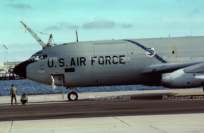 10281, 0281, Boeing KC-135E Stratotanker NAS, USN, 61-0281, JT3D-3B, JT3D, Alameda NAS, California