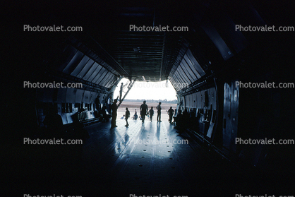 inside a Lockheed C-5 Galaxy