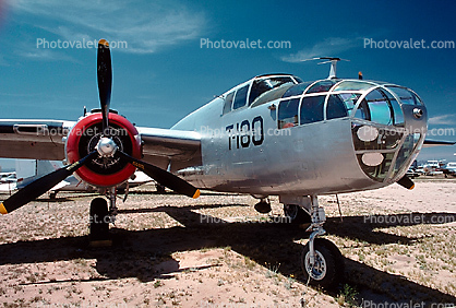 B-25J, 43-27712, T-160, Glazed Nose, Pima