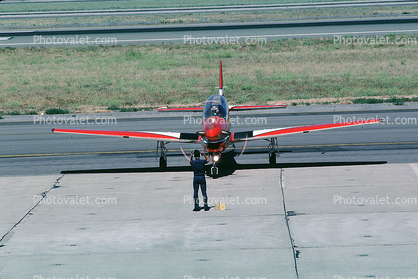 Spinning Propeller, EMB-312 Tucano head-on
