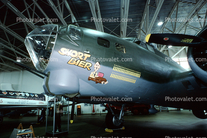 Short Bier, Nose Art, Boeing B-17 Flyingfortress, Hill Air Force Base, Ogden, Utah, USAF, noseart